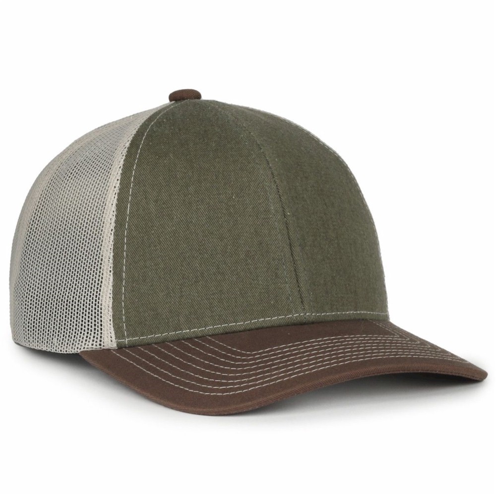 Outdoor Cap Pigment Dyed Twill Mesh Back Cap